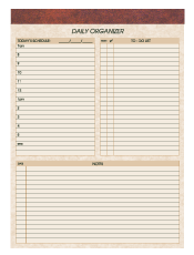 Daily Organizer Notepads